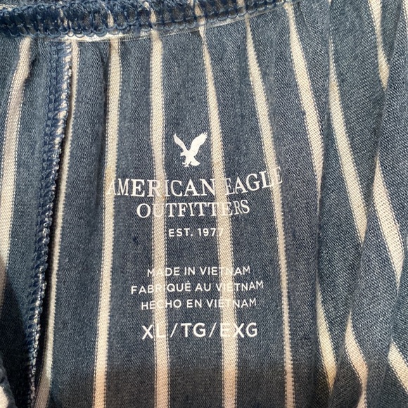 2 American Eagle Off the Shoulder Striped Tshirts - Picture 3 of 8